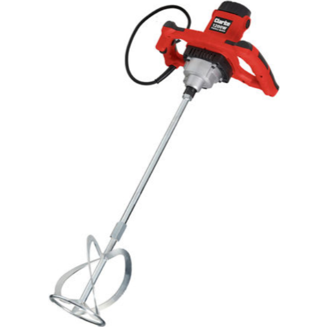 Clarke Mortar Mixer Plaster Cement 1200w Paint Mixing Paddle Heavy Duty Pm1200