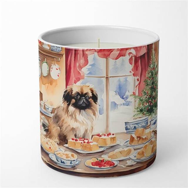 Carolines Treasures DAC3863CDL 10 oz Unisex Pekingese Christmas Cookies Decorative 100 Percent Soy Candle