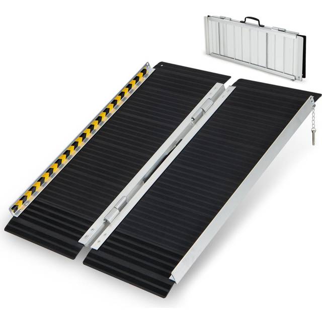 Portable Aluminum Wheelchair Ramp with Transition Plate-3FT