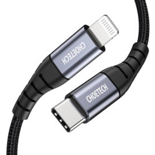 Kabel för iPhone MFi USB-C - Lightning 480Mb/s 3A 2m svart