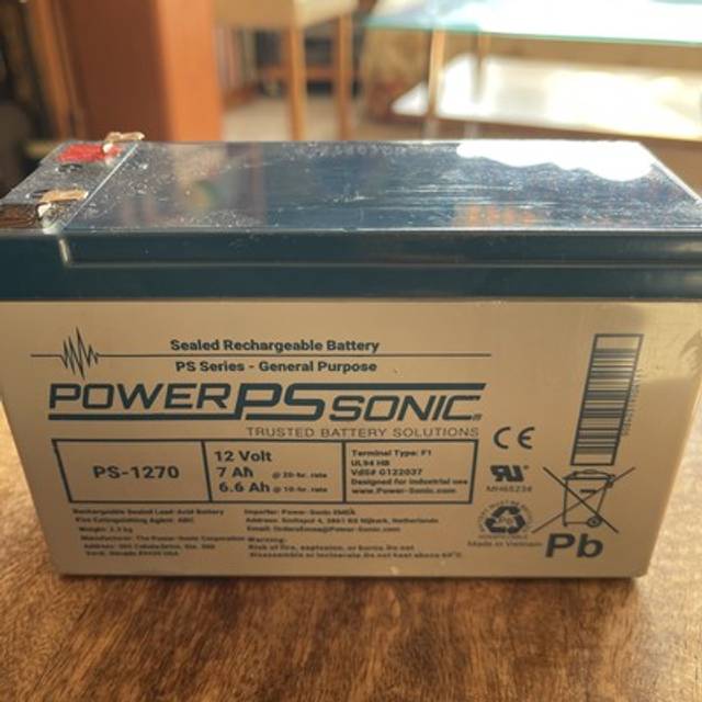 Powersonic PS-1270 12V 7.0Ah Sealed Lead Acid SLA Battery