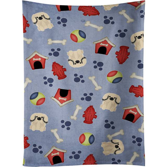 Caroline's Treasures BB2719KTWL Dog House Pekingnese Cream Kitchen Towel  25 x 15  Multicolor