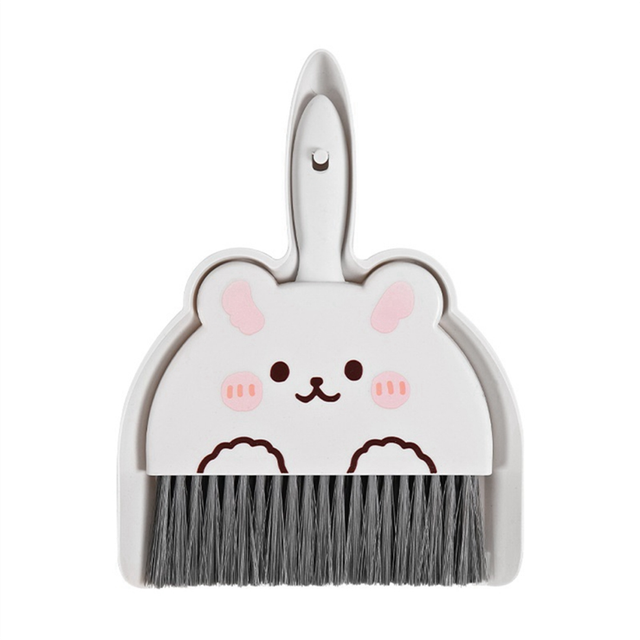 Mini Broom Dustpan Kids Cute Cartoon Small Cleaning Set Pretend Play Toys Toddler Little Housekeeping Helper Bunny