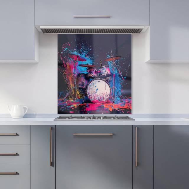 Warren Reed - Designer Drumbeat Colours Kitchen Splashback W600Mm X H650Mm, Multi