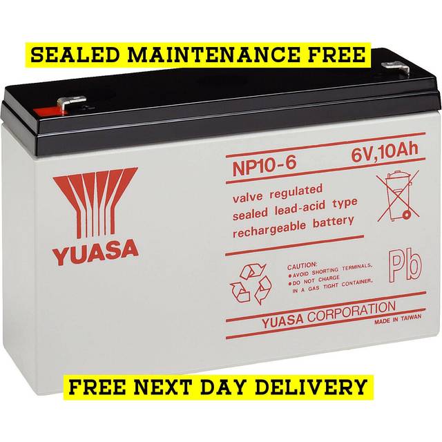 Yuasa np10-6 vrla 6 volt 10.0ah battery