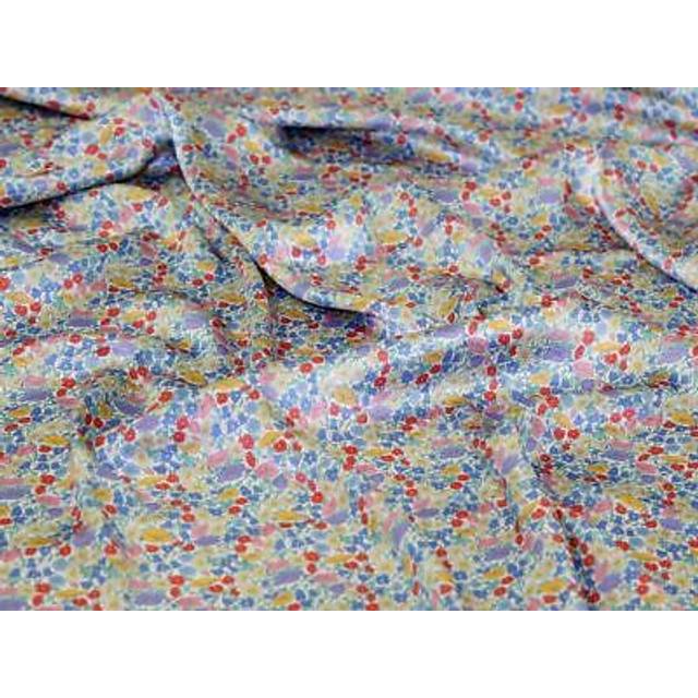 Liberty london poppy park belgravia silk satin fabric spring - per metre