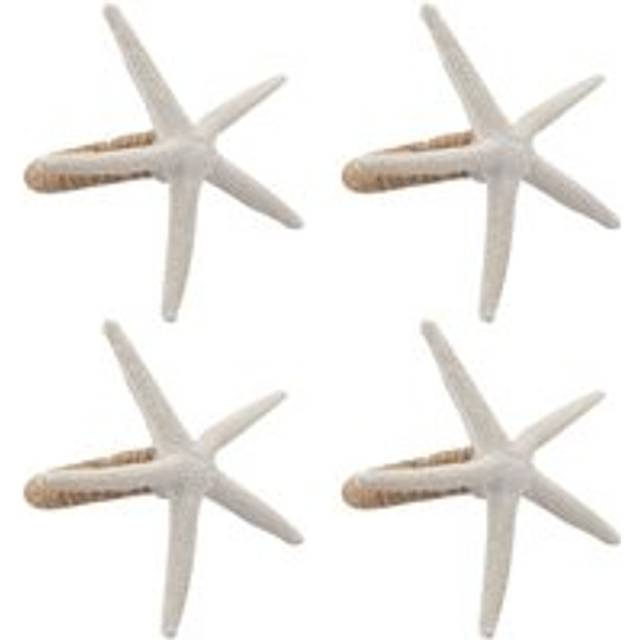 Napkin Rings Set of 4, Sea Star Ring for Starfish Tables, Wedding, Birthday, Banquet, Christmas