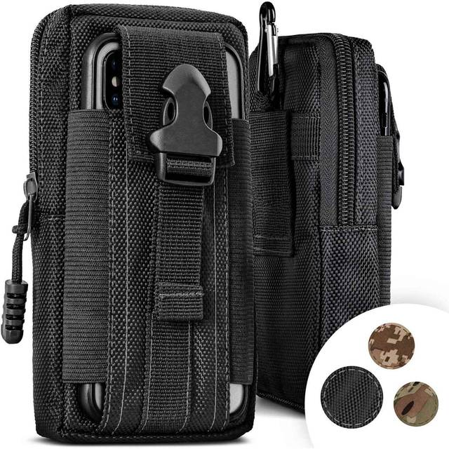 Mobile phone belt bag for motorola moto e14 nylon belt bag case clip pouch