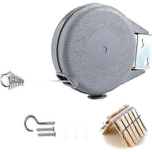 (12 meters, One size) Retractable Clothesline Indoor Outdoor Clothes Line Heavy Duty Drying Laundry Wall Mounted Rack