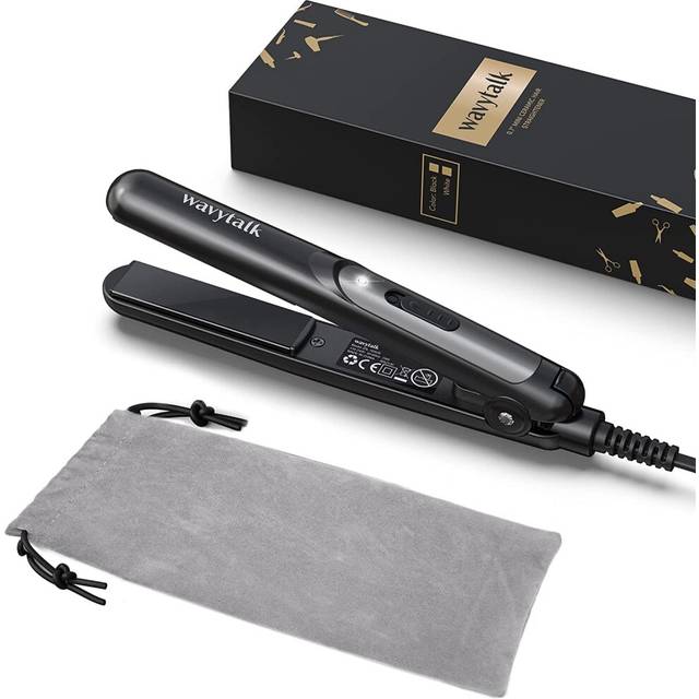 Wavytalk Mini Hair Straightener for Short Hair, Small Straighteners Travel Size Straighteners and Ceramic Plate, Quick and Easy Styling, Black.