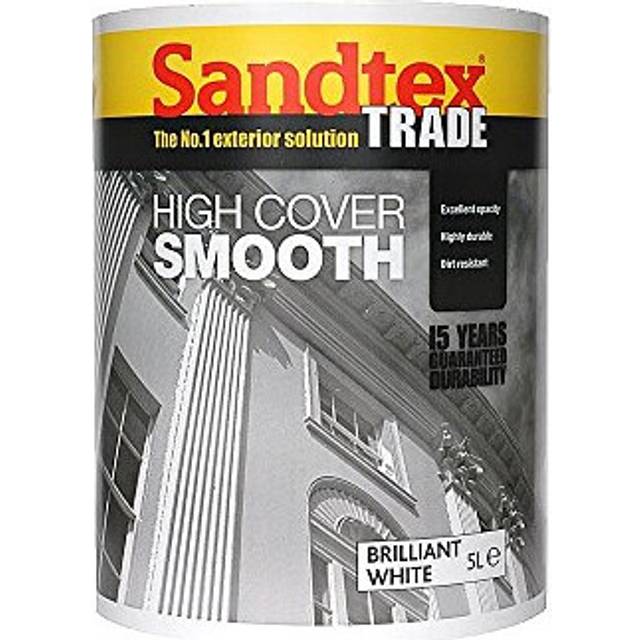 Sandtex Trade 5 Litre Trade Smooth Masonry Paint Brilliant White
