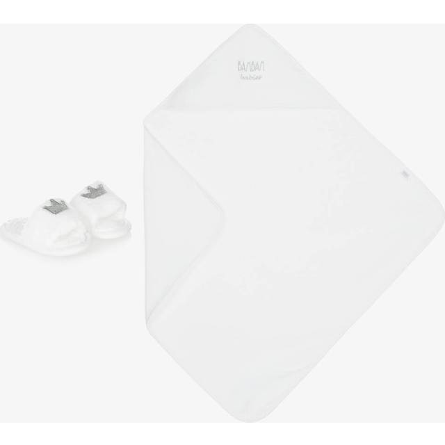 Bam Bam Ivory Hooded Towel & Slippers Gift Set