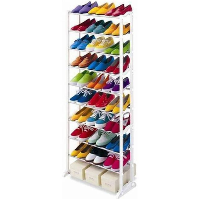10-Tier Tall Shoe Rack,40 Pairs Metal Shoe Shelf Storage Organizer Shelving Unit