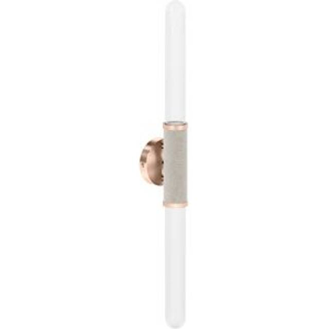 Led Wall Lamp Tube in Metal and Glass - Vintage - Wada Copper