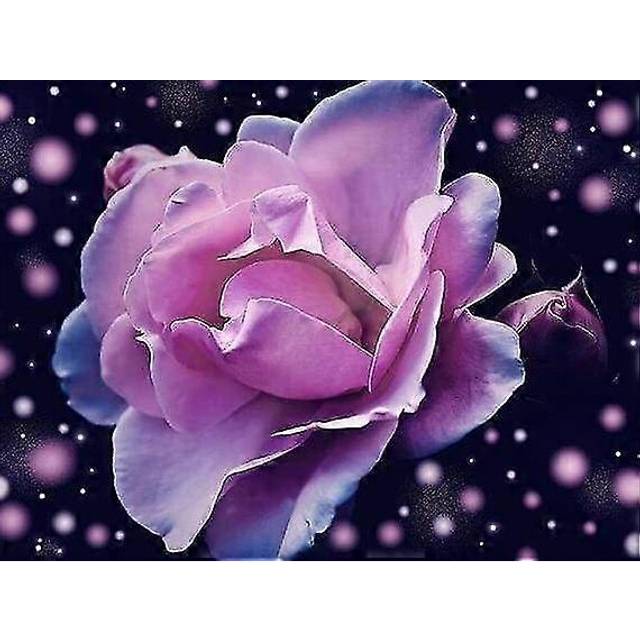(30x40CM, One size) Rose Polka Dot Full Diamond Diy Home Decoration Painting Art 5d Diamond Painting Set
