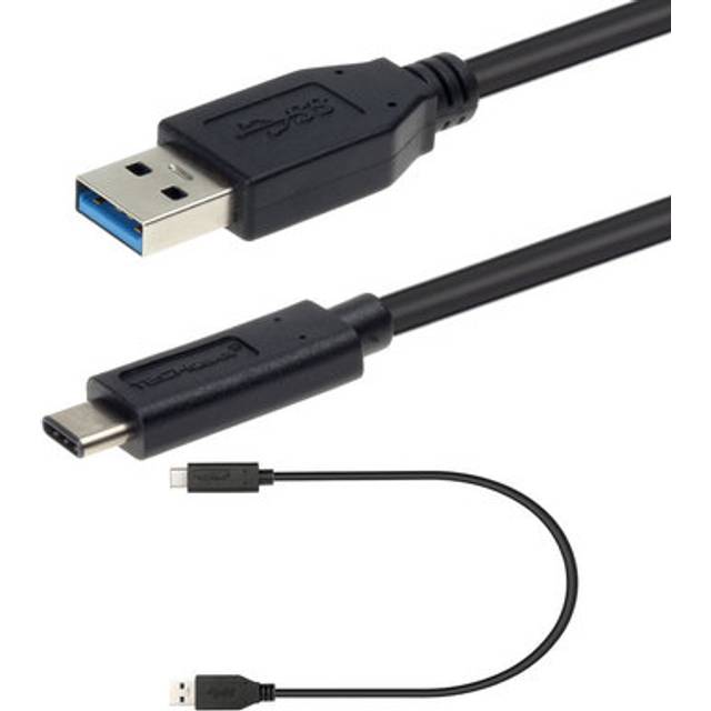 Usb 3.1 type c to usb sync charger charging cable lead - short 1ft / 30cm black