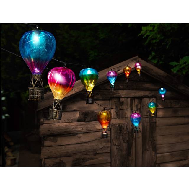 Smart Solar Skyrunner String Lights - Set Of 10, Robert Dyas, Multi