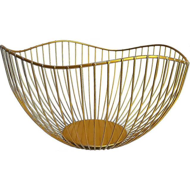 (As show, One size) Wire Fruit Basket Black Fruit Bowl For Kitchen Counter Wave Fruit Basket Serving Bowlwhite