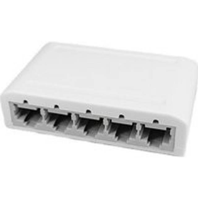 5 Port Data Switch,Network Hub,Desktop Ethernet Splitter,Plug & Play Shielded Ports Fanless Quiet