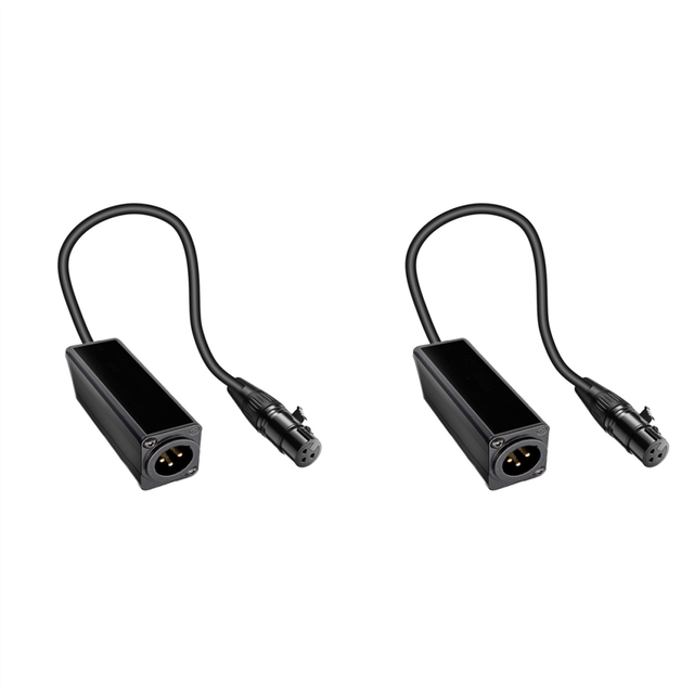 2X Audio Cable Isolator XLR Eliminates Noise Ground Loop
