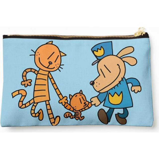 Makeup Bag Dog Man, Lil Petey, and Big Petey Fan Art Cosmetic Organizer Tyvek Paper Bags Zipper Pouch