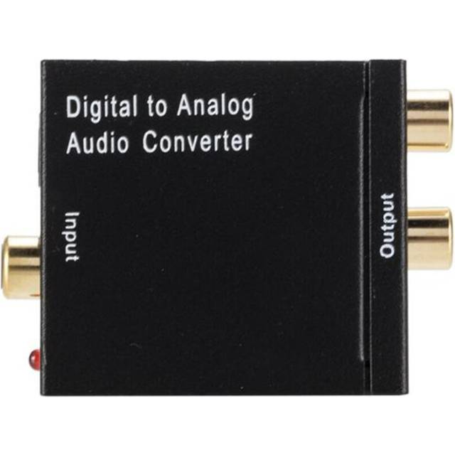 Digital Optical Coax To Analog Rca Audio Converter(Black)