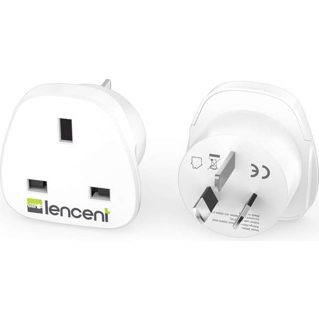 2X UK to Australia China Plug Adapter, Grounded Australian Travel Adapter for Australia New Zealand China Fiji Argentina and more (Type I)