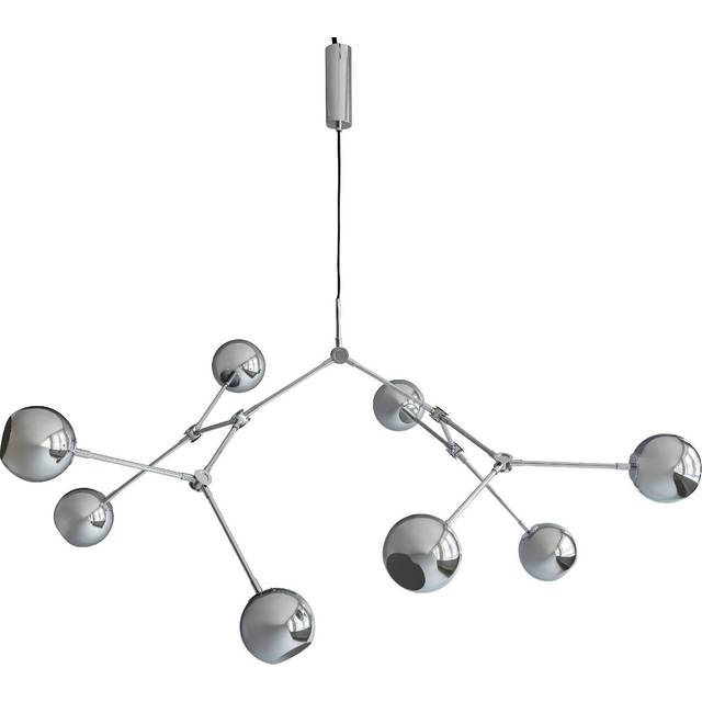 101 Copenhagen Drop Chandelier Globe takkrona Chrome - Silverfärgad