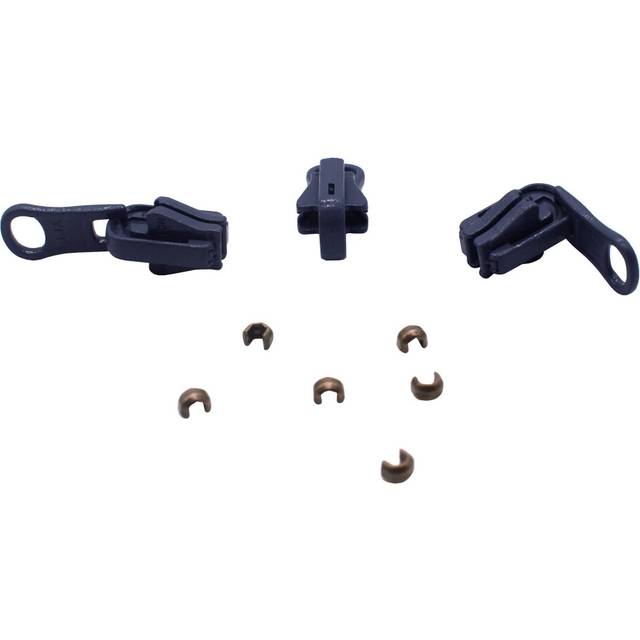 ZipperStop Wholesale Distributor YKK Zipper Repair Kit Solution  YKK #5 Molded Reversible Fancy Pulls Vislon Slider Made in USA - 3 Pulls Per Pack (Na