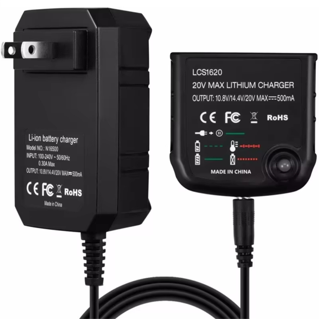 LCS1620 Lithium Battery Charger for BLACK & Rechargable 20V LBXR20 LB20 LBX20 Part US Plug