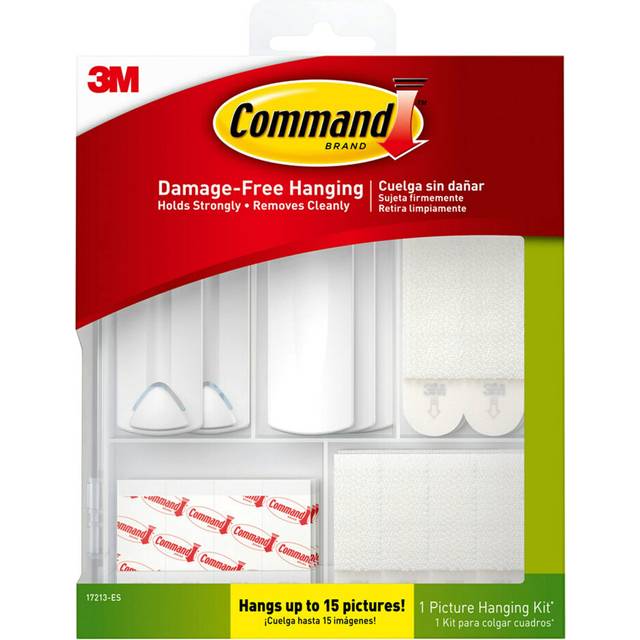 Command Picture Hanging Kit, Assorted Adhesive Strips and Hangers - For a variety of Framed Pictures and Posters - Damage Free