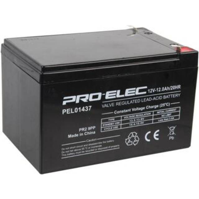 Pro Elec - 12ah 12v Agm Lead Acid Battery