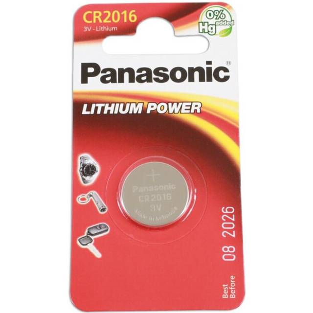 Connect 36907 Panasonic Coin Cell Battery CR2016 Card of 1