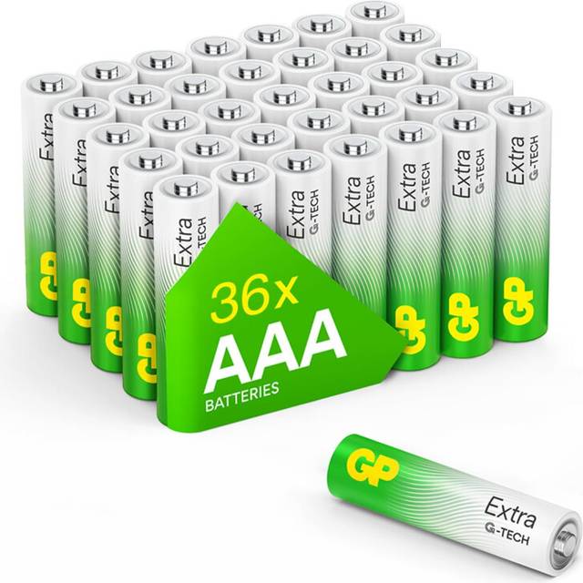 AAA Batteries 36 Extra Alkaline Triple A, Long Life for High-Performance Devices - Ideal for Radio, Camera, Alarm - Industrial Use, Anti-Leakage, 10-