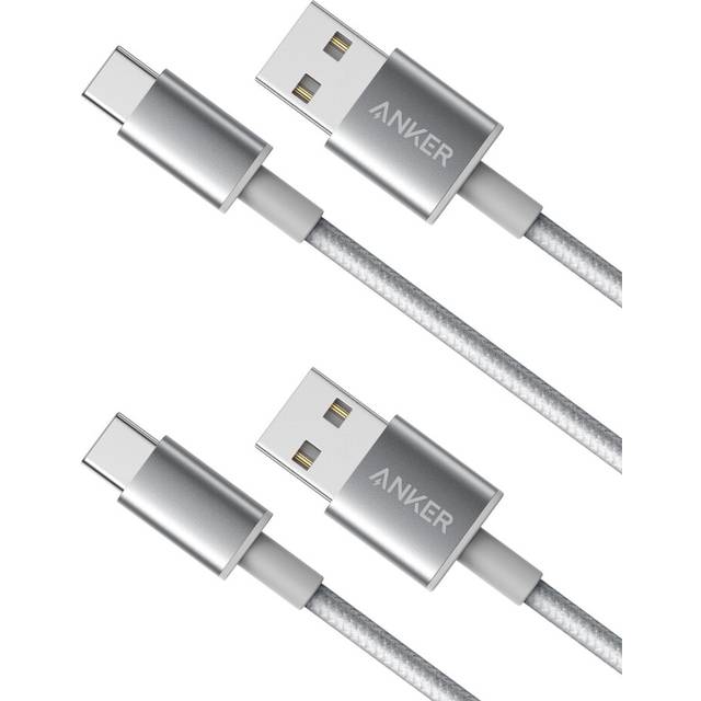 USB C Charger Cable, 2-Pack 1 ft USB to USB C Cable, USB A to USB C Braided Phone Charger Cable for iPhone 15 (Standard Charging), Samsung S22/S21,