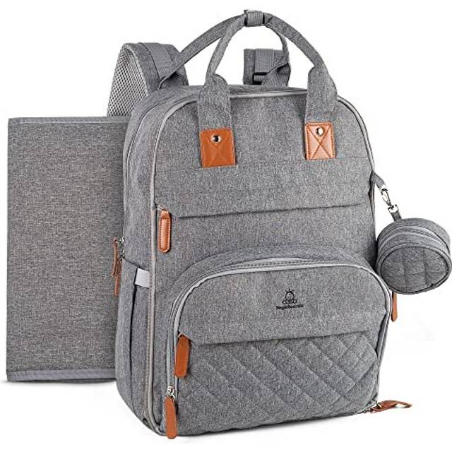 Baby Changing Bag Backpack, Unisex Travel Baby Bag for Mum & Dad, Diaper Bag, Baby Backpack, Can Store Baby Nappies, Baby Bottles, Wipes Dispenser &