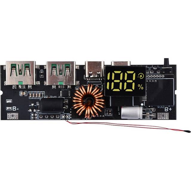 LED Dual USB PD Fast Charge 5A Type-C Mobile Power Bank 18650 Charging Module Temperature Protection 3S 65W