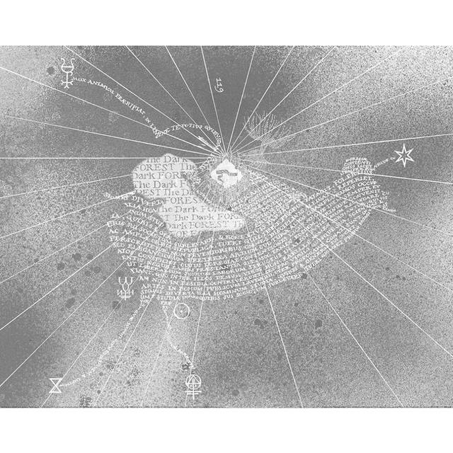 (80cm x 60cm, Grey) Harry Potter Marauders Map Paper Print