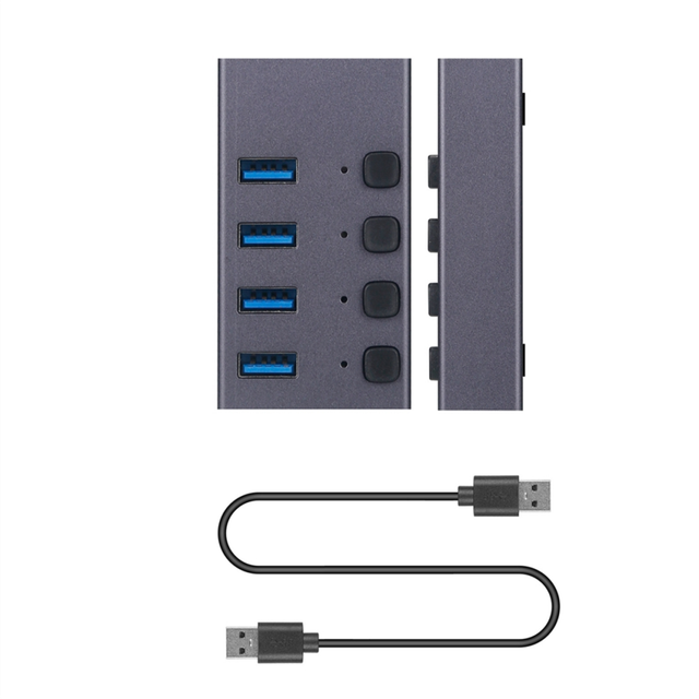 Splitter USB3.0 Splitter 4Port Charging Multi-Interface HUB with Switch