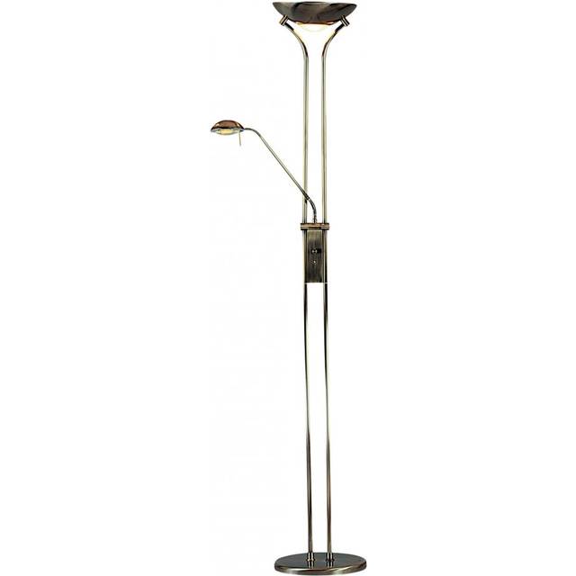 Searchlight 4329AB Mother &amp; Child - Antique Brass Floor Lamp Doubl