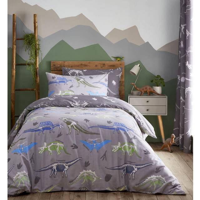 (Duvet Set - Single) Boys Dinosaur Bedding Duvet Cover Set