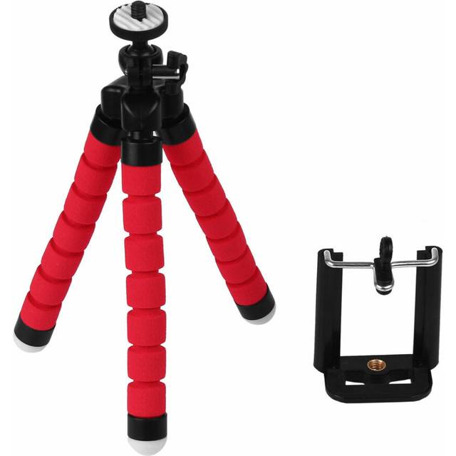 (  Red) Universal Mini Mobile Phone Tripod Stand Grip Holder Mount For Camera cell phone