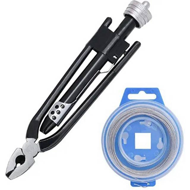 6Inch Aircraft Safety Wire Twisting Pliers Set Lock Twist Twister Tool / 30M Roll 0.8mm Stainless Steel