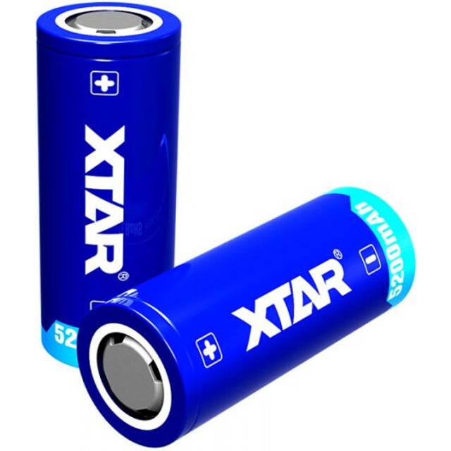2x Xtar 26650 5200mAh 3.6V Battery Protected