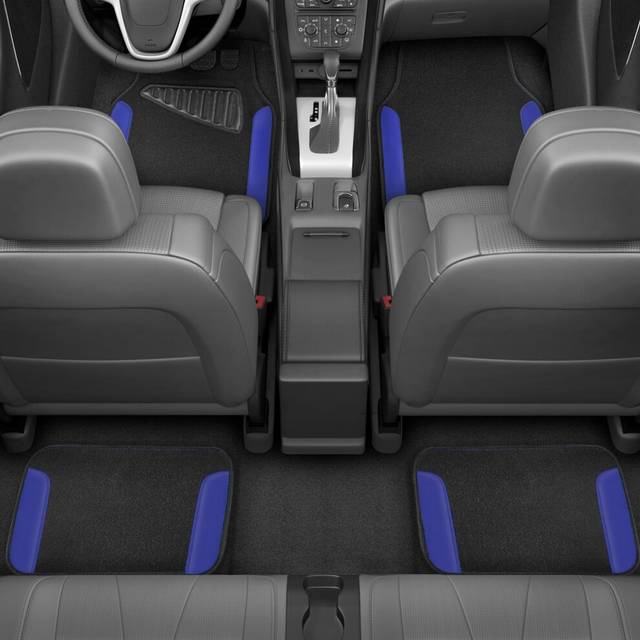 Motor Trend Waterproof Car Floor Mats Universal Fit Car Mats with Driver Heel Pad Leather Car Carpet Floor Mats for SUV Van Sedan Truck Anti-Slip Back