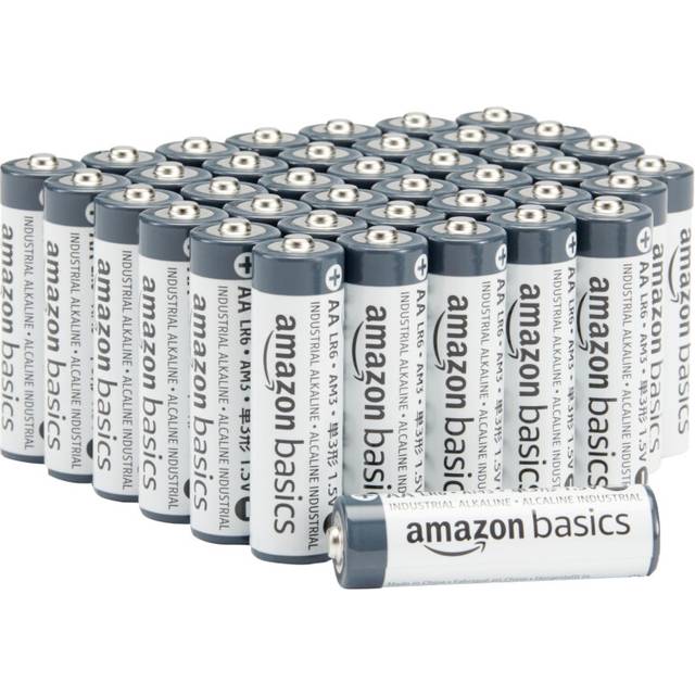 Amazon Basics AA Alkaline Batteries, Industrial Double A, 5-Year Shelf Life, 40-Pack