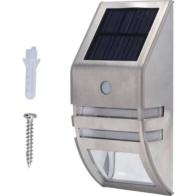 Solar Wall Lamp PIR Human Body Induction High Sensitivity White Light 40LM Stainless Steel Solar
