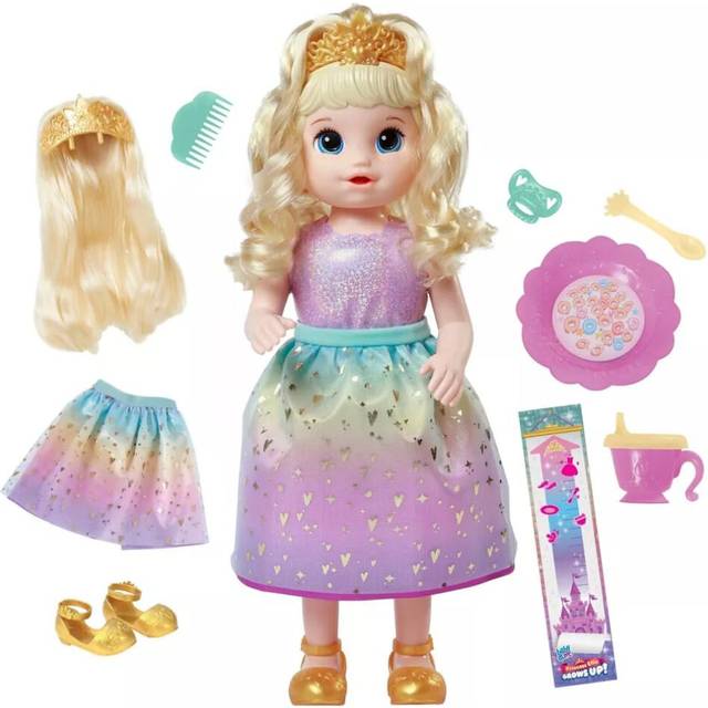 Baby Alive Princess Ellie Grows Up! Interactive Baby Doll with Accessories, Talking Baby Dolls, Toys for 3 Year Old Girls and Boys and Up, Blonde