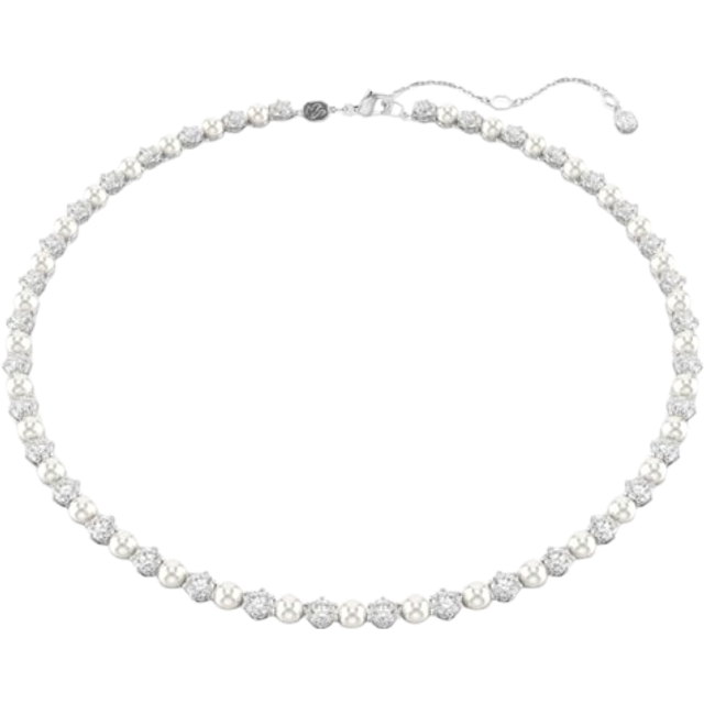 Swarovski Matrix Tennis White Crystal Necklace 5689623 - Silver