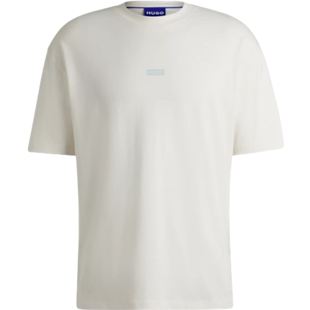 Loose-fit T-shirt in cotton with rear logo artwork - White